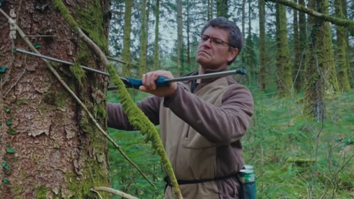 Un forestier effectue des mesures sur le tronc d'un arbre dans une forêt dense, illustrant les pratiques de gestion forestière et de régénération naturelle.