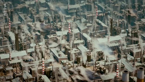 Vue aérienne d'un vaste complexe industriel caractérisé par de nombreuses cheminées émettant de la fumée, illustrant les enjeux de pollution et de crédits carbone dans le cadre du scandale Verra.