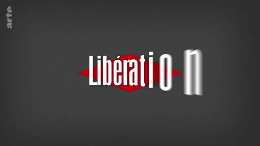 Le logo du quotidien français Libération apparaît à l'écran lors d'une séquence d'ouverture.