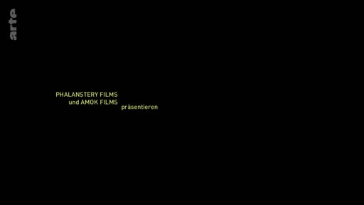 Générique de début du documentaire présentant les sociétés de production Phalanstery Films et Amok Films sur une chaîne Arte.