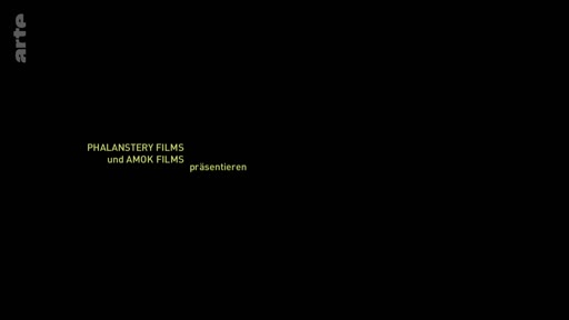 Carton de présentation des sociétés de production Phalanstery Films et Amok Films au début d'un documentaire diffusé sur Arte.