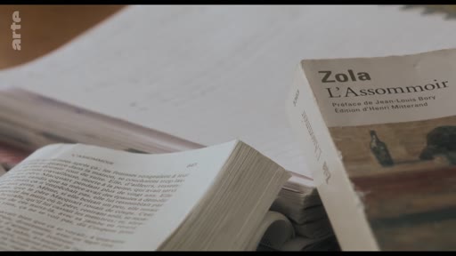 Gros plan sur la couverture et les pages ouvertes du roman L'Assommoir d'Émile Zola, illustrant une analyse littéraire de l'œuvre naturaliste.